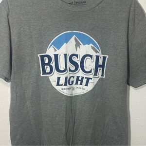 Brew City - Grey Busch Light T-Shirt - Size Medium